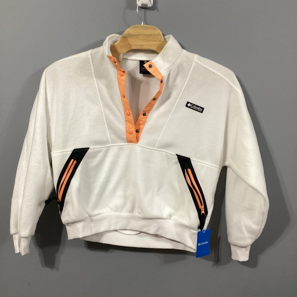 Columbia Tops - Columbia Womens Wintertrainer Fleece Pullover White Peach AL7426-100 XL NWT